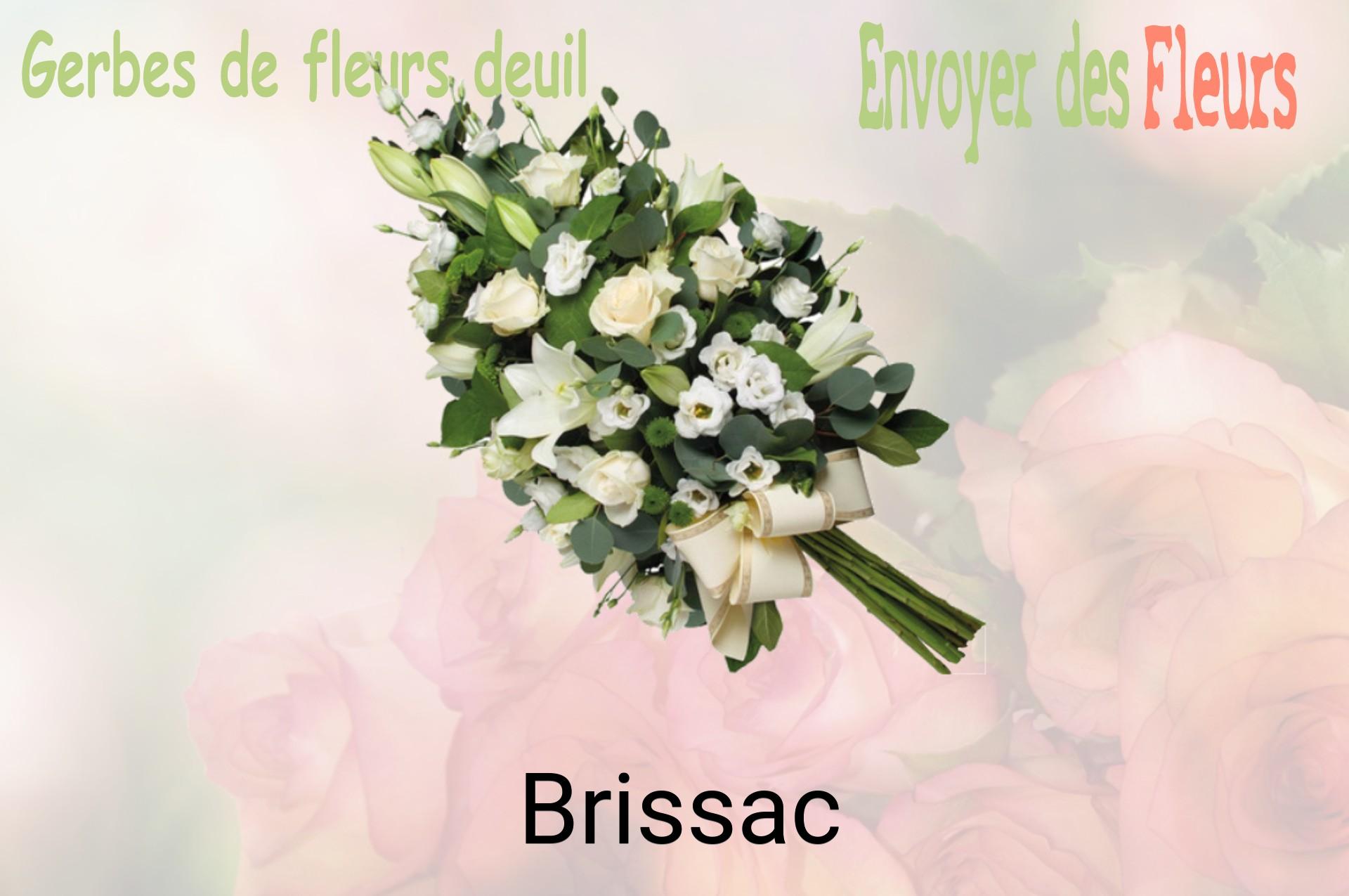 Gerbe de fleurs de deuil livrée à Brissac